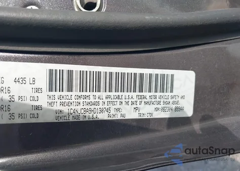 2017 Jeep Compass Sport z USA, uszkodzony, nr VIN 1C4NJCBA9HD130745